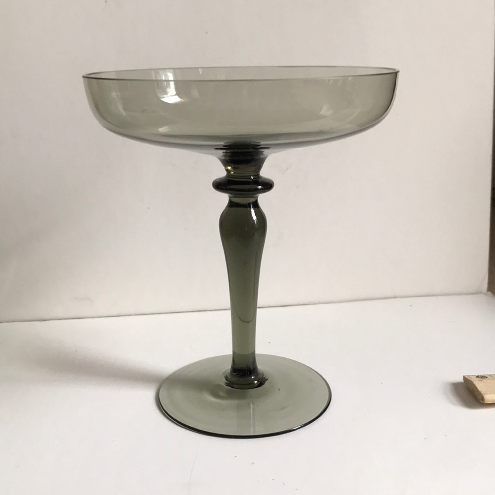 Glass large bowl pedestal goblet.